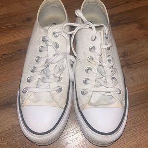 White Low-Top Platform Converse
